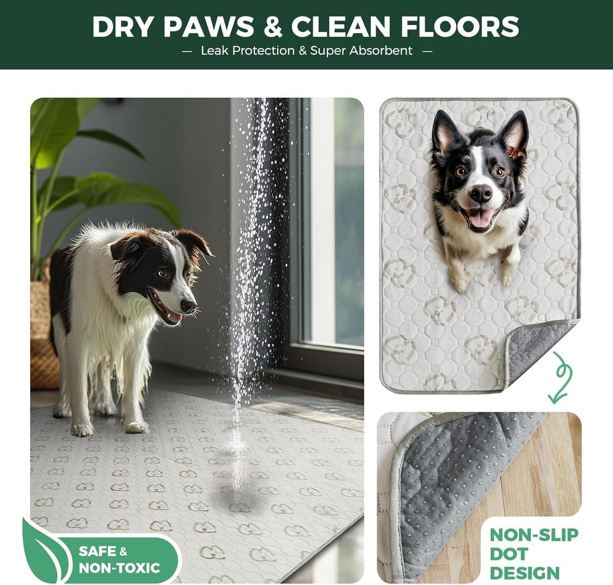 FXW Washable Pee Pads for Dogs, Puppy Pads with Super Absorbent, Specifically Designed for Whelping