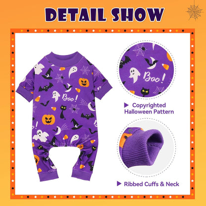 Dog Halloween Pajamas Dog Costumes Pjs Stretchy Funny Pet Costumes Clothes Outfit Pajamas for Large