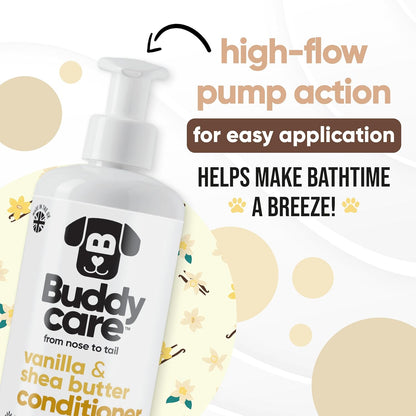 Vanilla & Shea Butter Dog Conditioner (16.90oz) Aloe Vera, Argan Oil & Pro Vitamin B5 to Detangle