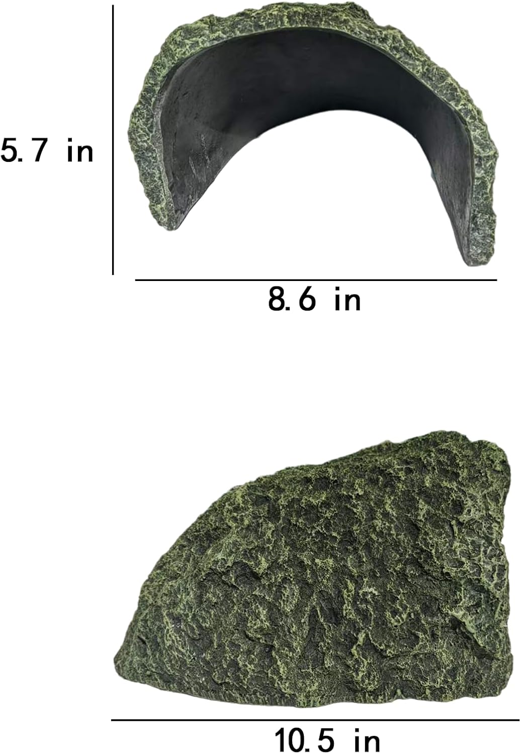 Oversize Resin Rock Reptiles Large Hideout Cave – Ideal for Turtles, Lizards, Bearded Dragons