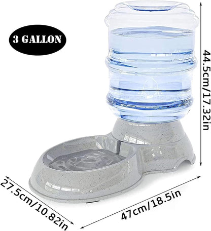 Dog Water Bowl Dispenser,3 Gallon/ 11L Pet Water Dispenser Station for Large Dogs and Cats,Gravity