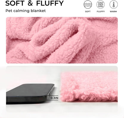 Luciphia 1 Pack 3 Calming Dog Blanket Fluffy Premium Fleece Pet Blankets Soft Sherpa Throw for Dogs