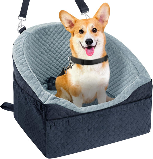 Vivifying Dog Car Seat for Small & Medium Dogs, Detachable & Washable Booster Seat for Pets Up to