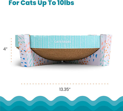 Catstages Scratch Snggle & Rest Elevated Cat Lounger and Cat Scratcher for Relaxing and Play