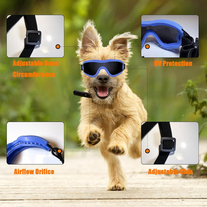 Dog Goggles Small Breed Dog Sunglasses with Adjustable for UV Protection Eyewear Doggy Doggie Puppy