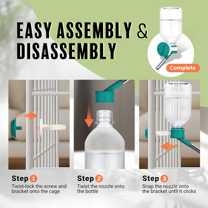 Choco Nose Patented No-Drip Water Bottle/Feeder for Guinea Pigs/Hamsters/Bunnies/Ferrets/Other