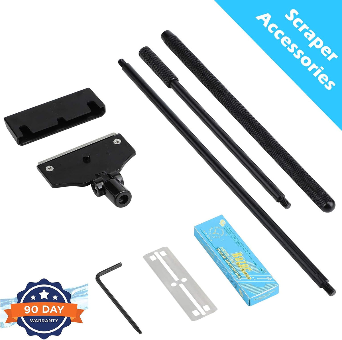 Aquarium Algae Scraper,Aquarium Glass Cleaner,Fish Tank Cleaner, Aquarium Scraper with 10 Blades,26