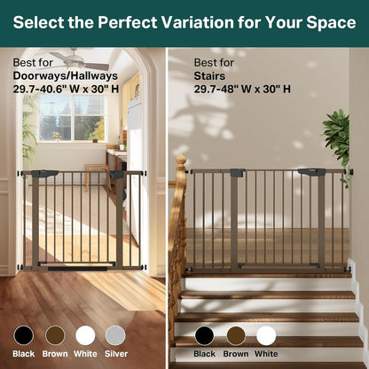 Cumbor 29.7-40.6" Baby Gate for Stairs, Mom's Choice Awards Winner-Dog Gate for Doorways, Pressure