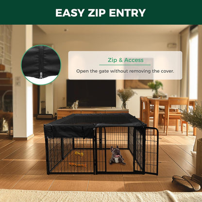 FXW Homeplus Unleashed Indoor Dog Playpen - Stress-Free and Safe Play, Heavy Duty 24 Inch 8 Wire