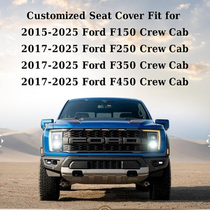 Coverado Front Seat Covers, Waterproof Canvas Seat Protector for Car Seat Cushions for Kids & Dogs