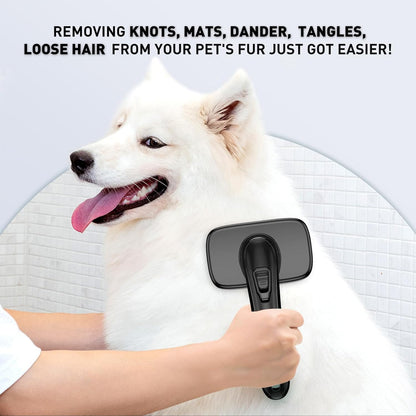 Dog Brush for Shedding & Grooming Small Medium Large Dogs & Cats - Remove Loose Fur, Knot