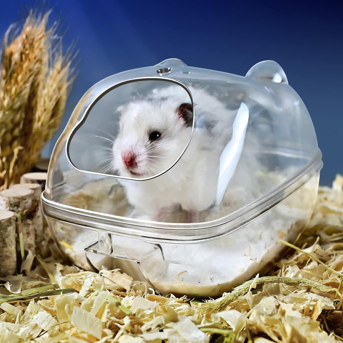 Hamster Bathtub,Hamster Bathroom,Small Animal Habitat Décor,Sand Bath Container Transparent