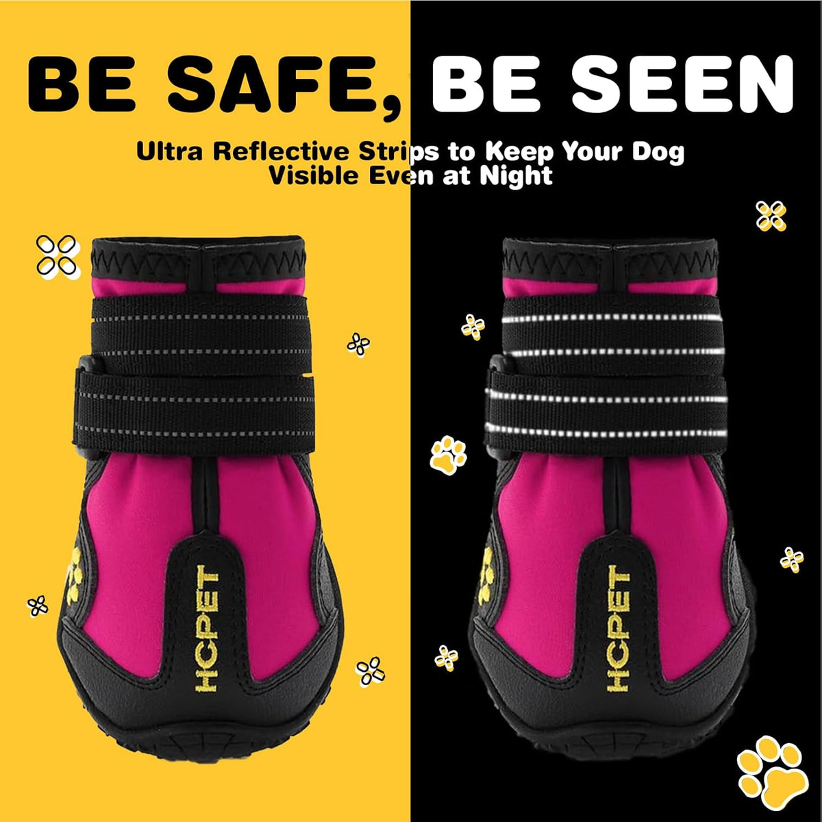 Hcpet Dog Shoes, Dog Boots for Large Dogs, Waterproof Dog Booties Paw Protector for Summer Hot
