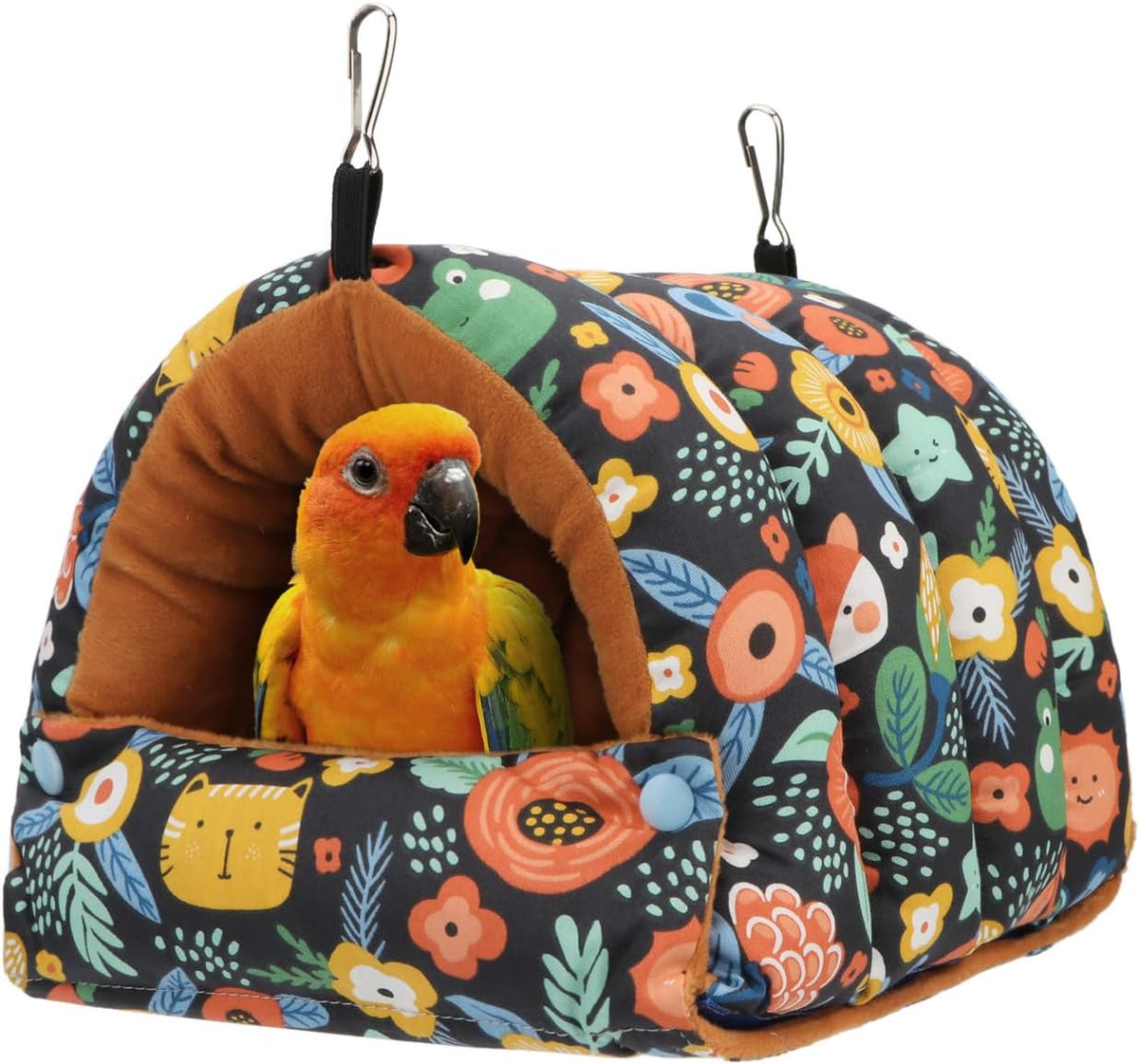 Wontee Bird Nest House Winter Warm Snuggle Hut Bird Bed Hanging Hammock for Parrots Budgies