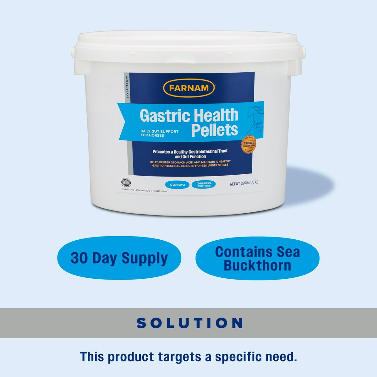 Farnam Gastric Health Pellets, Daily Gut and Digestive Health Supplement for Horses Helps Maintain