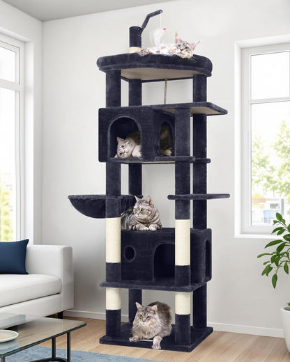 Globlazer Large Cat Tree Tower, Tall Cat Tree Condos for Indoor Cats Large Adult Cat Climbing Tower