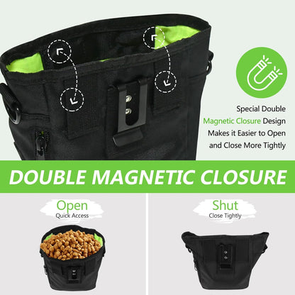 Dog Treat Pouch with Magnetic Closure, Treat Pouches for Pet Training, Large Dog Treat Training
