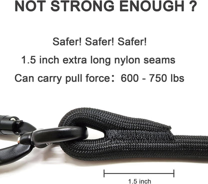 Rope Dog Leash, 6 Foot Heavy Duty Dog Leash with Aviation Aluminum Auto Locking Carabiner, Strong