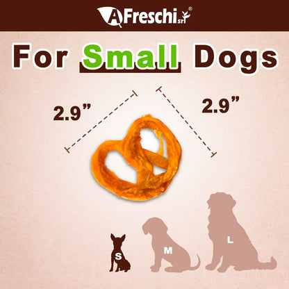 Afreschi Turkey Tendon Pretzel (S) 6 Pieces per Pack, USA-Sourced Turkey Tendon, All Natural Human