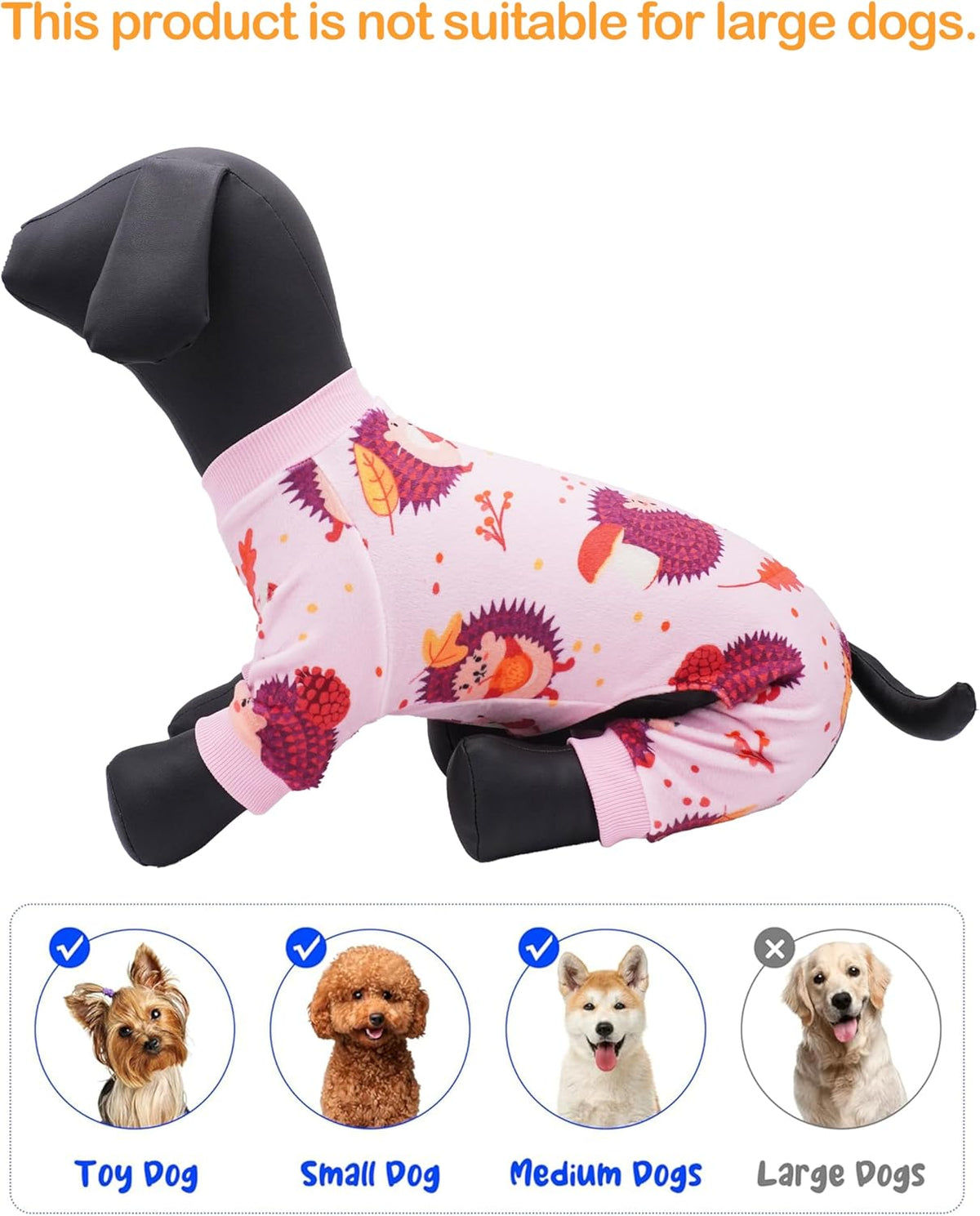 PET SHOW 4 Pack Fall Small Dog Pajamas Thanksgiving Clothes for Medium Dogs Girl Boy Soft Stretchy