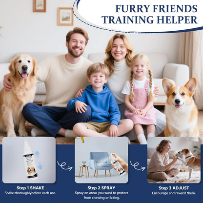 No Chew Spray for Dogs, 150 ml Bitter Apple Deterrent Spray to Stop Chewing, Licking and Biting on