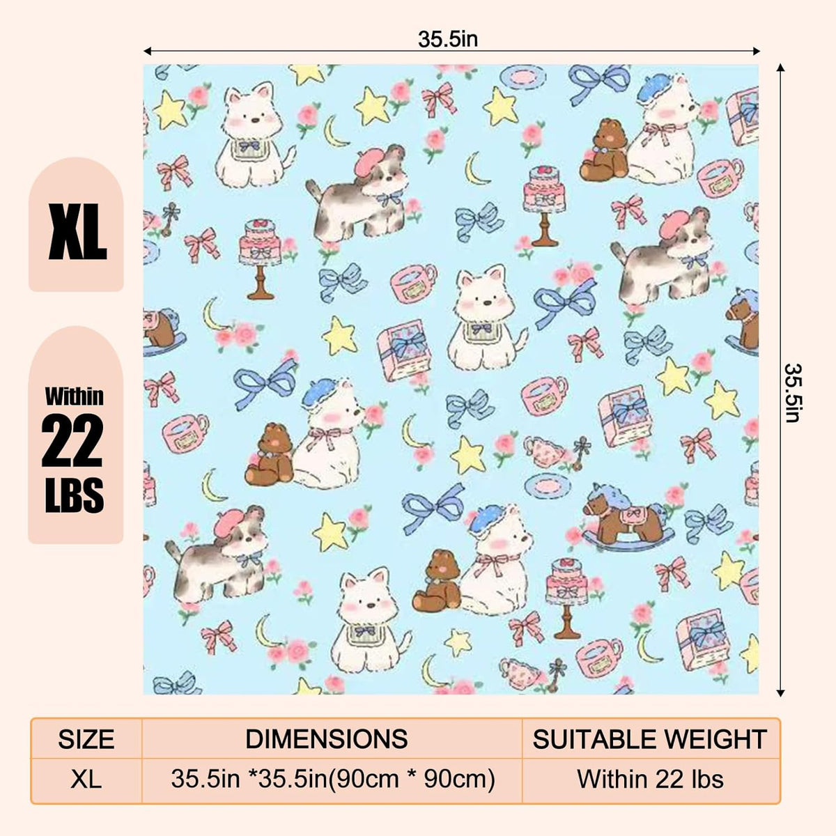 35.5" Cat Grooming Wrap Cat Wrap for Cutting Nails Cat Restraint for Nail Clipping Cat Swaddle Wrap