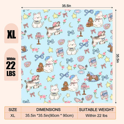 35.5" Cat Grooming Wrap Cat Wrap for Cutting Nails Cat Restraint for Nail Clipping Cat Swaddle Wrap