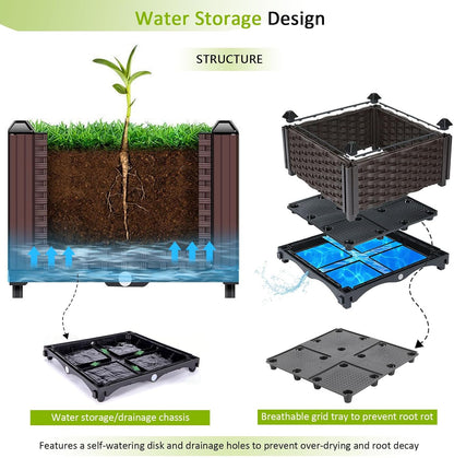 Raised Garden Bed with Legs Planters for Outdoor Plants pots Elevated Garden Boxes Garden Patio