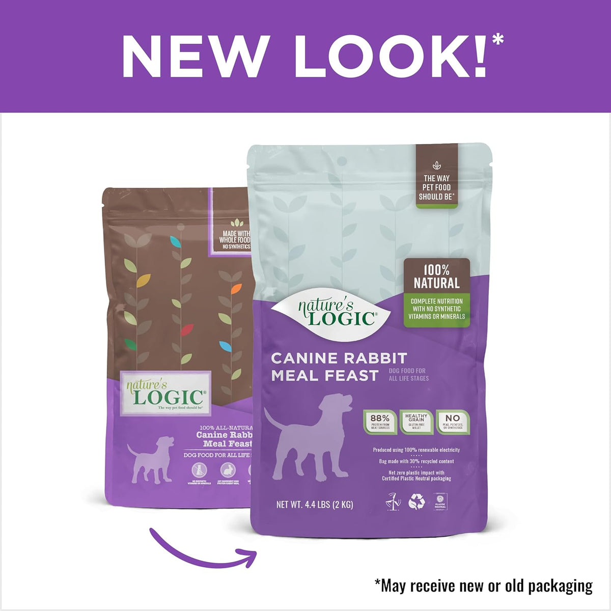 Nature's Logic Dry Dog Food - 100% Natural - No Synthetics - For All Ages, Sizes, Breeds - Free