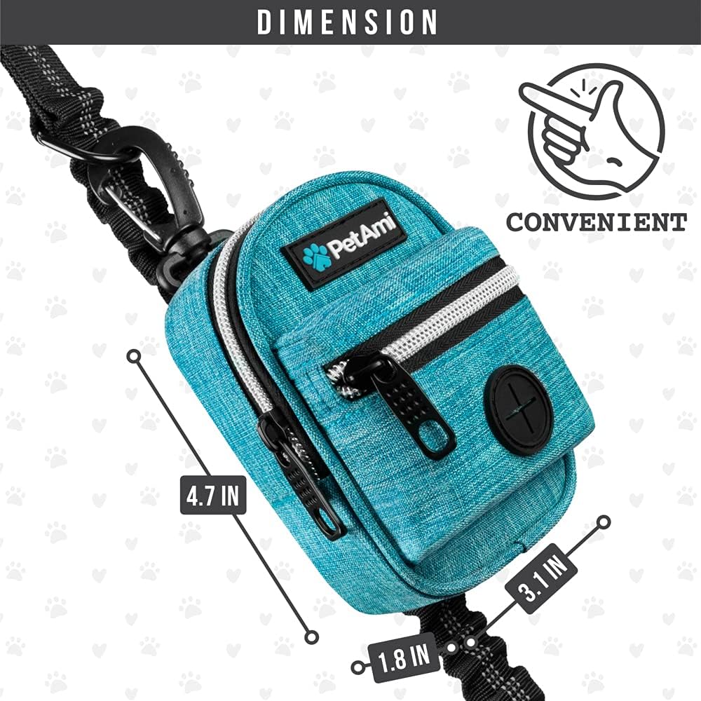 PetAmi Dog Poop Bag Holder for Leash, Pet Waste Dispenser With Clip for Puppy Walking Accessories