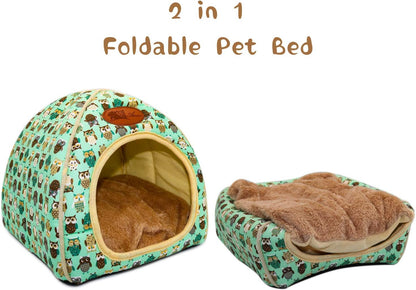 BWOGUE Guinea Pig Bed Warm Cave Beds Hamster House Large Hide-Out for Rabbit Guinea Pigs Bearded