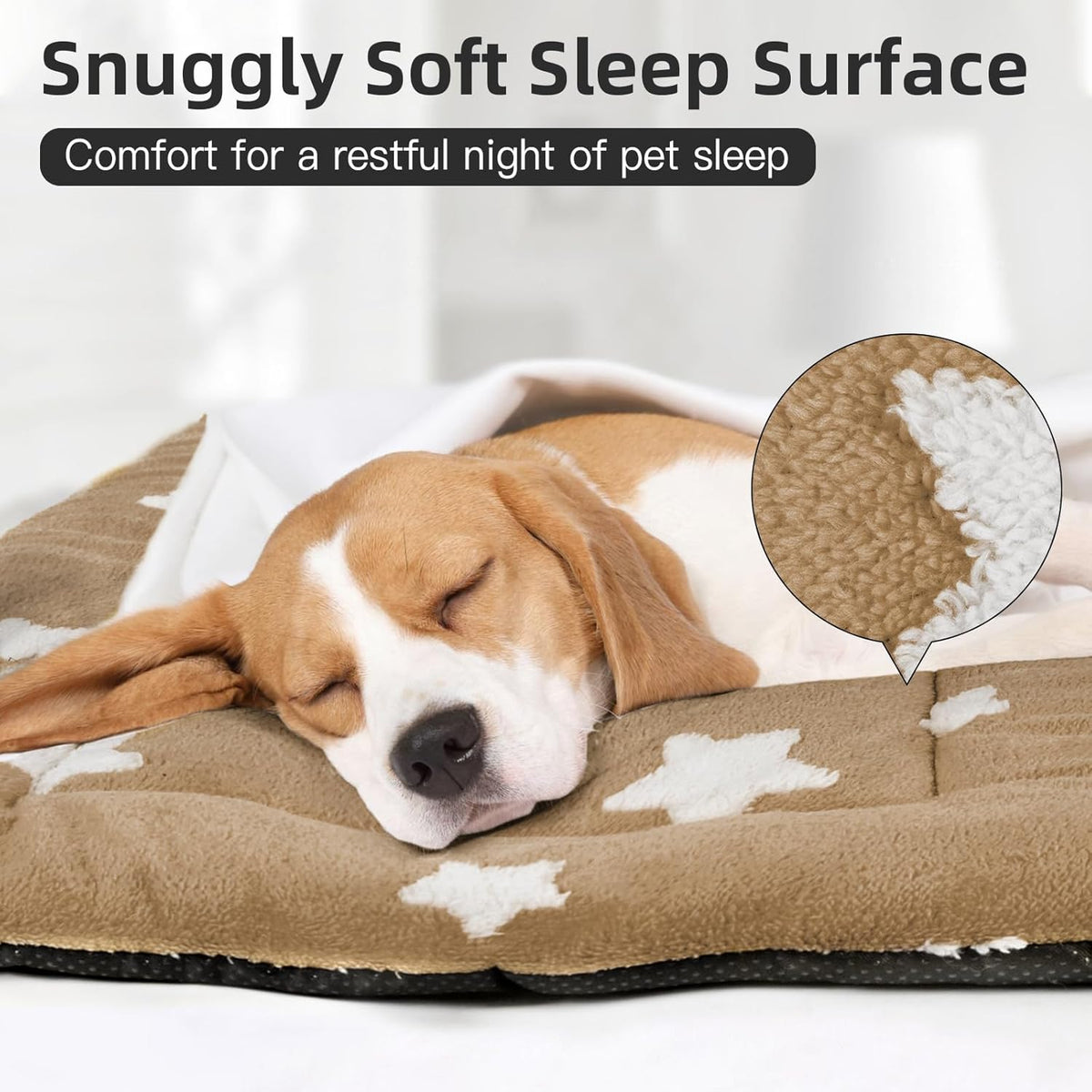 Mora Pets Cat Bed for Indoor Cats Washable Dog Crate Pad Cute Star Dog Bed Mat for Small Dogs Pet