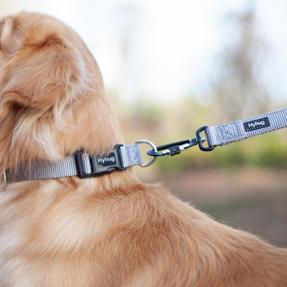 Hyhug Pets Solid Color Classic Regular Tough Basic Collar for Medium Dogs, Unique Design Adjustment