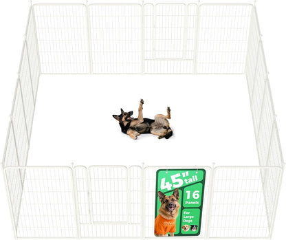 FXW Rollick Unleashed Dog Playpen for Indoor, Yard, RV Camping, 45 inch 16 Panels for Large Dogs