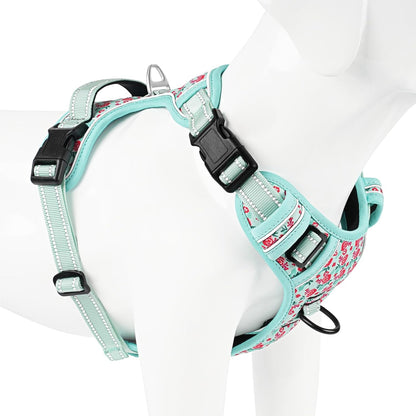 Timos Dog Harness, No-Pull Pet Harness with 2 Leash Clips, 3 Snap Buckles Adjustable Soft Padded