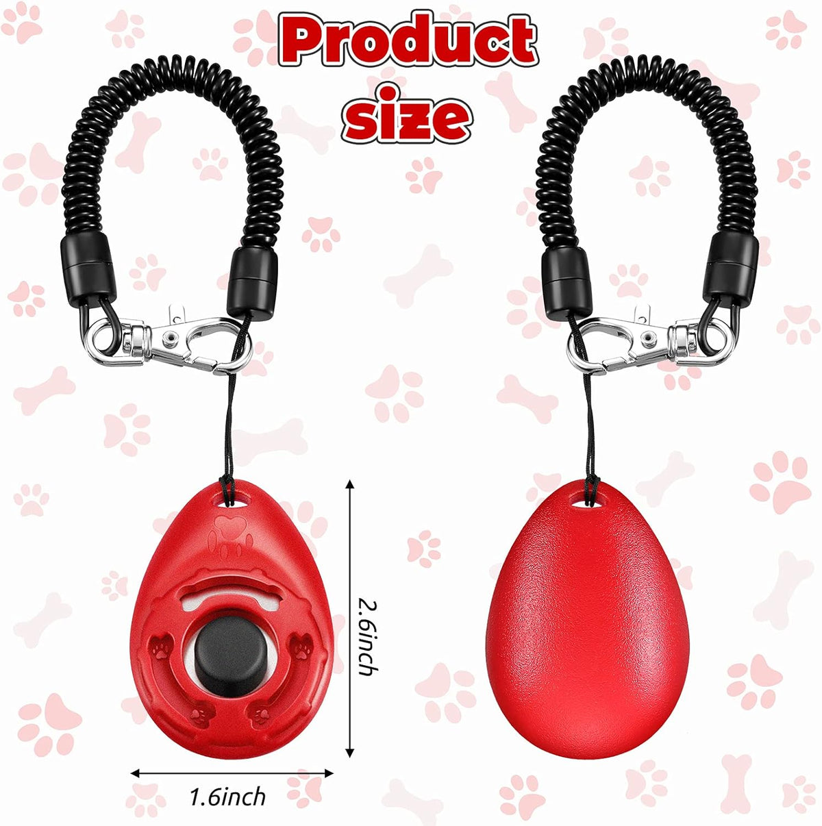Frienda 18 Pieces Dog Training Clicker, Pet Behavioral Training Clickers with Wrist Strap for Dogs