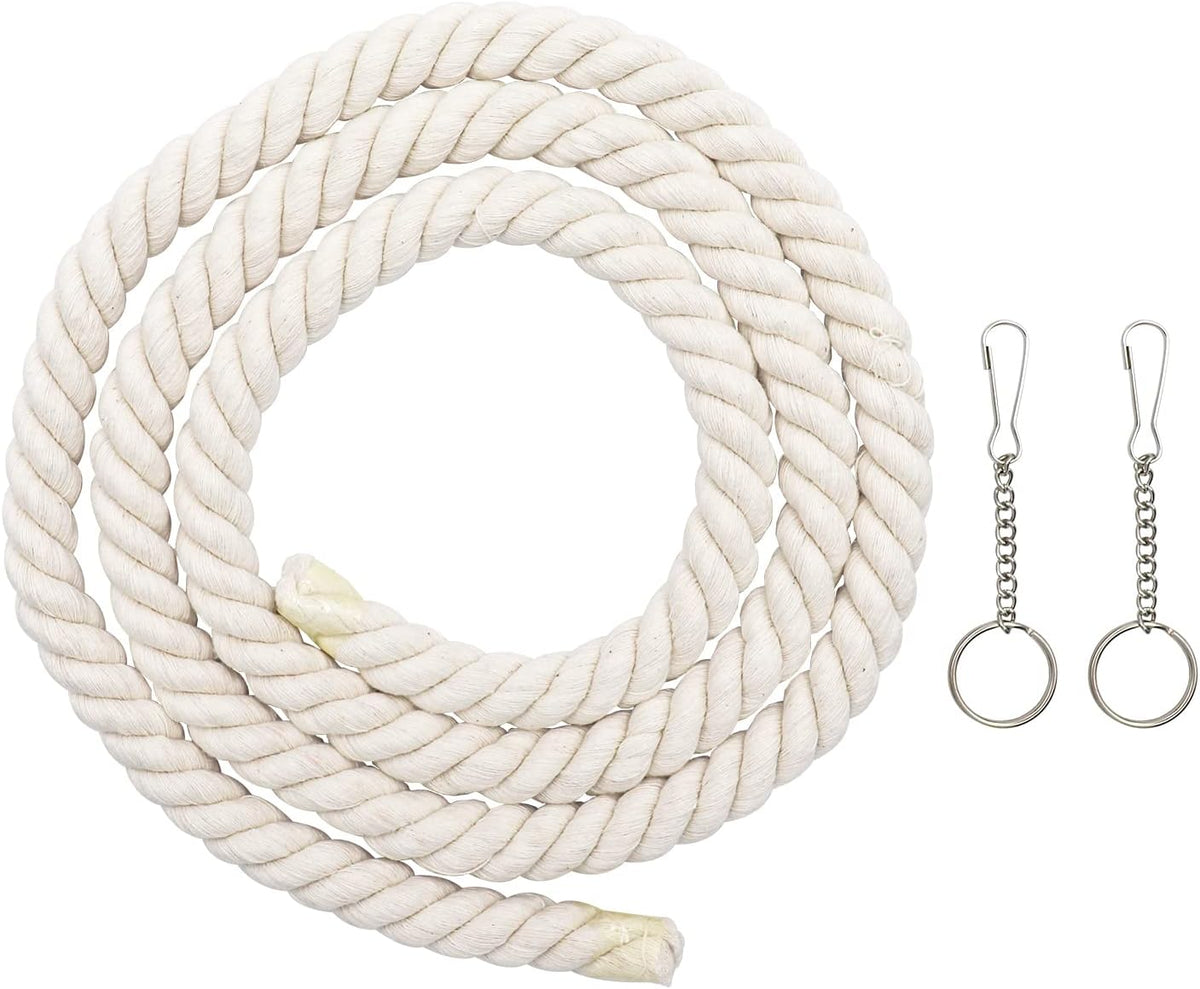 78.7 Inches Cotton Climbing Rope Toy, Lengthen and Bold Bird Ladder Bridge, Swing Toys, Pet Cage