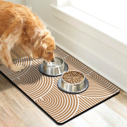 Dog Food Mats for Floors, Absorbent Dog Bowl Mat for Food and Water Dispenser Mat, Quick Dry Cat
