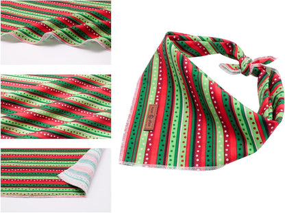 lionet paws Christmas Dog Bandana,Fabric Dogs Kerchief for Small Medium Large Dogs,Dog Cotton
