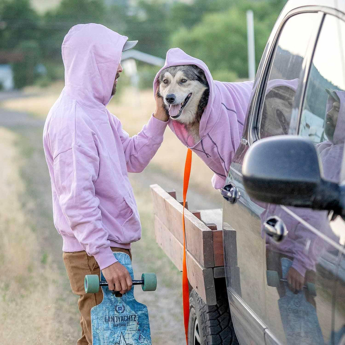 Blueberry Pet Essentials Dog Hoodie – 10 inch, Cotton‑Blend Sweatshirt with Hood, Pink Lilac