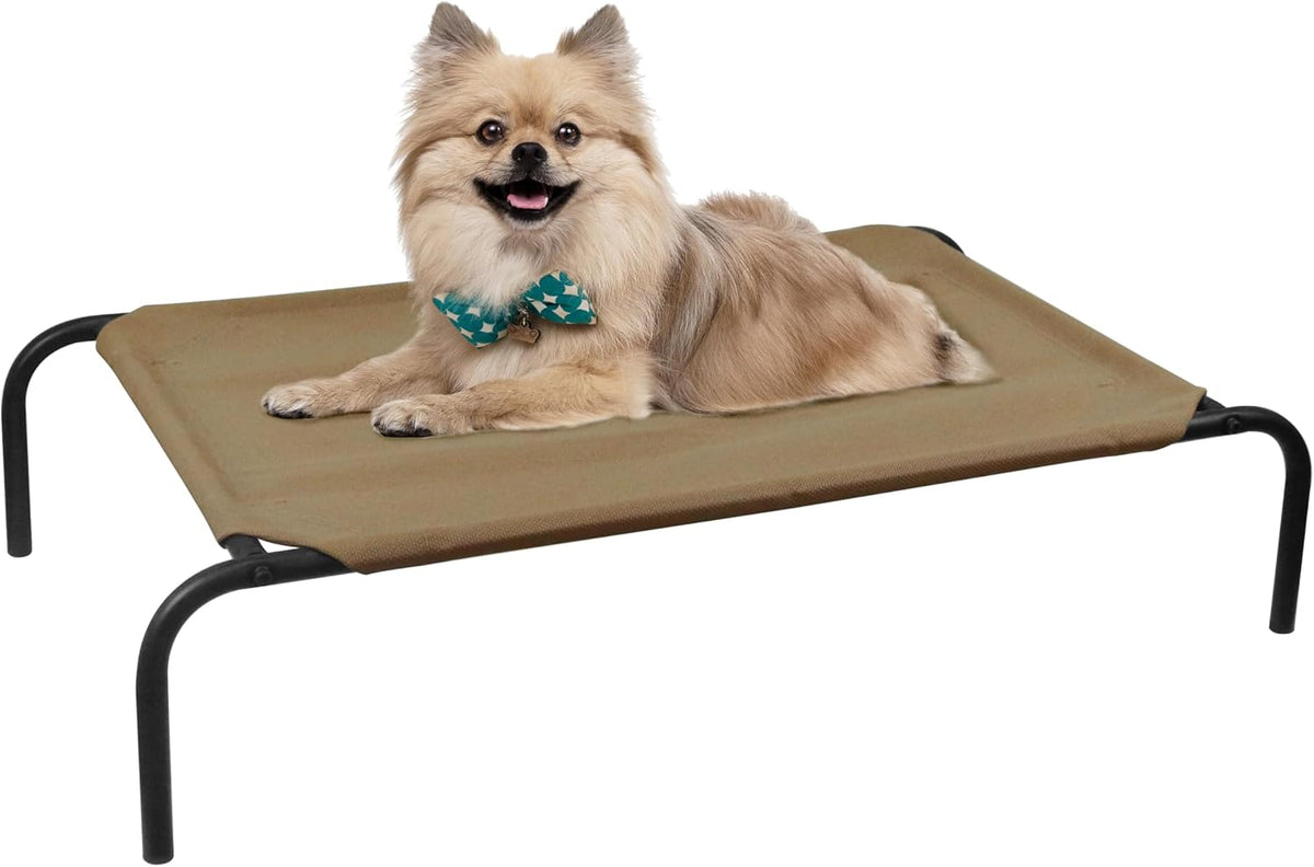 PHYEX Raised Pet Cot for Small Pets, Elevated Dog Bed with Breathable Mesh, Sturdy Steel Frame for