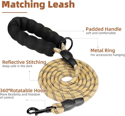 PUPTECK No Pull Dog Harness Medium Sized, Adjustable Reflective Dog Harness with Handle Easy