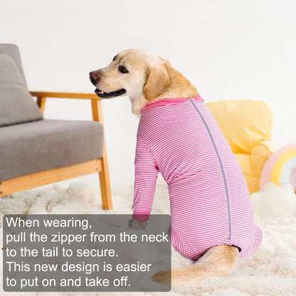 Yeapeeto Dog Onesie Surgery Recovery Suit for Large Medium Bodysuit Dogs Pajamas PJS Full Body for