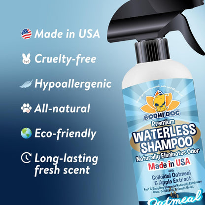 Bodhi Dog Waterless Shampoo - Natural Dry Shampoo for Dogs & Cats - Neutralizes Pet Odor - No Rinse