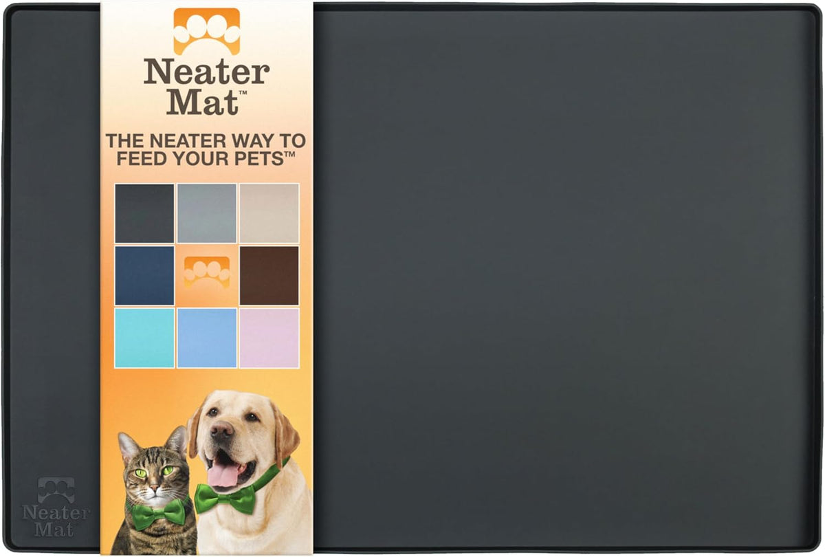 Neater Pet Brands Neater Mat Pet Mats for Food and Water, Cat & Dog Bowl Mat Waterproof Silicone