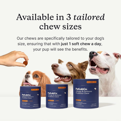 PetLab Co. Allergy & Immune Daily Probiotics for Dogs. Supports Yeast Production, Seasonal