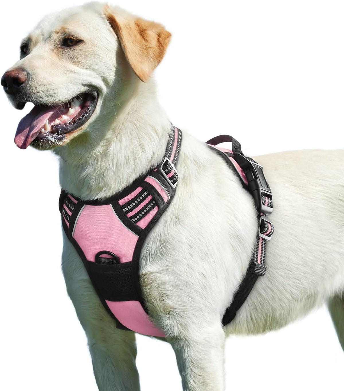 Eagloo Dog Harness for Large Dogs, No Pull Service Vest with Reflective Strips and Control Handle