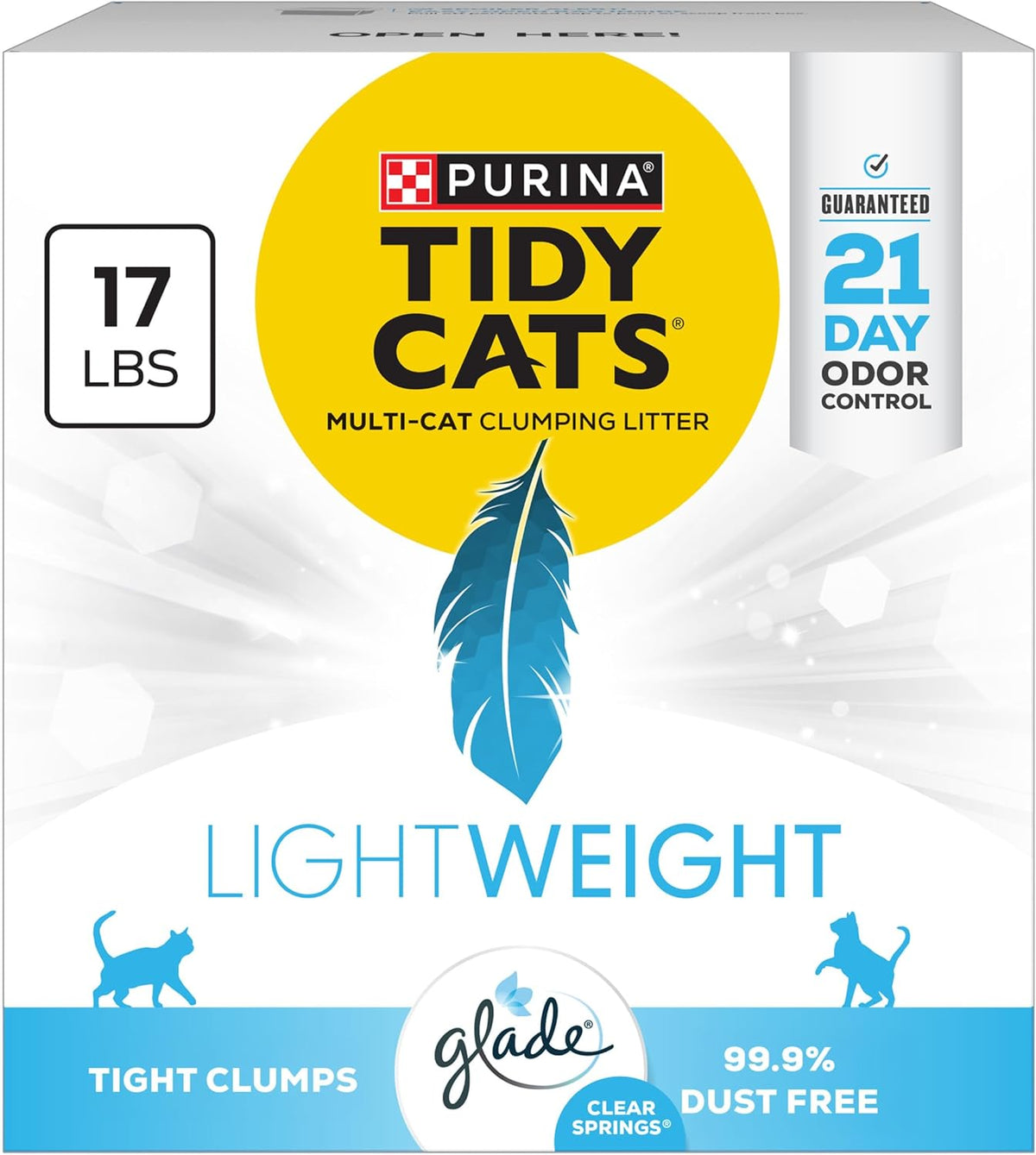 Purina Tidy Cats LightWeight With Glade Clear Springs Multi-Cat, Clumping, Low Dust, Scented Cat