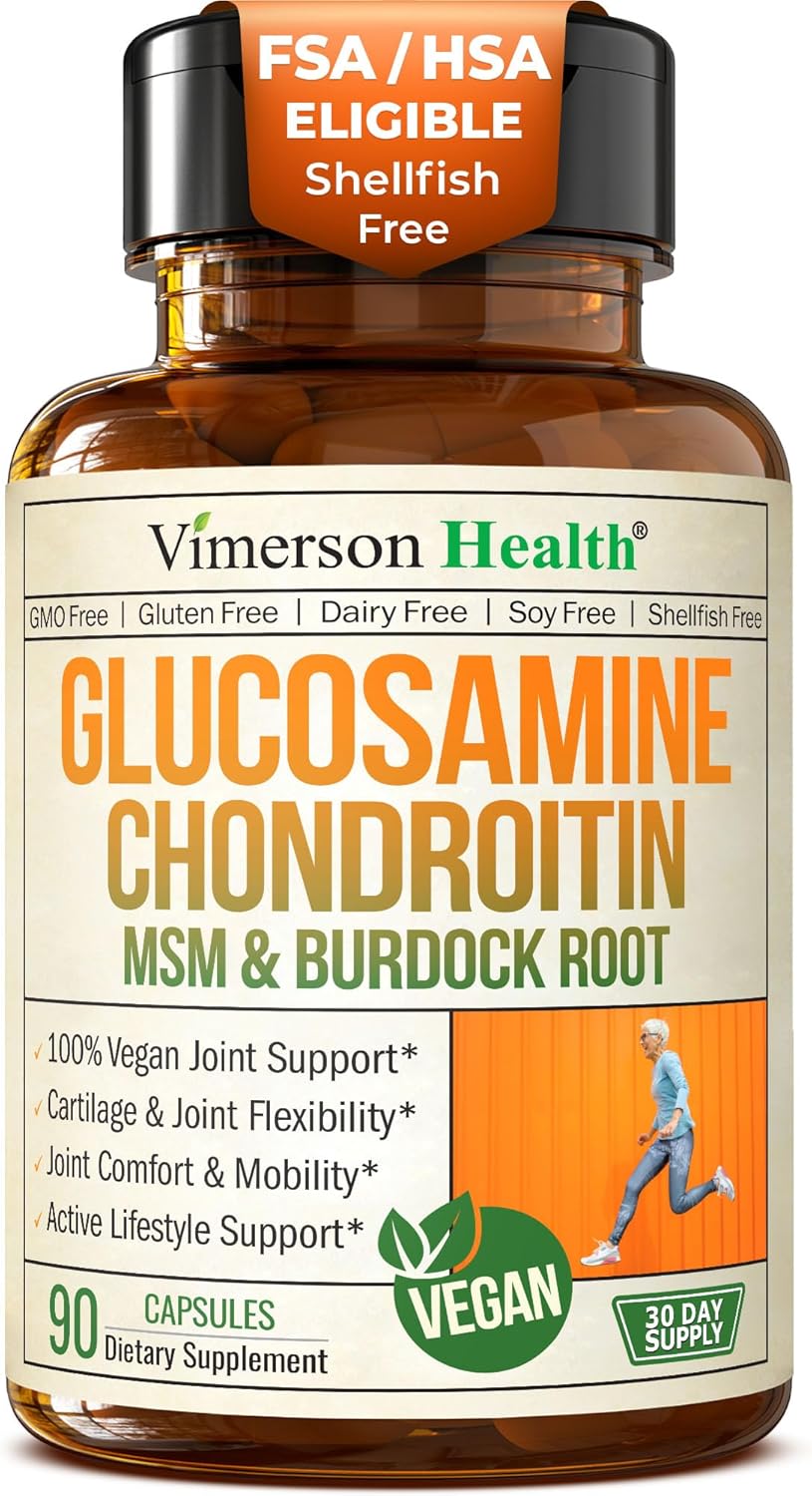 Glucosamine Chondroitin MSM – Joint Support Supplement for Women and Men with Glucosamine Sulfate