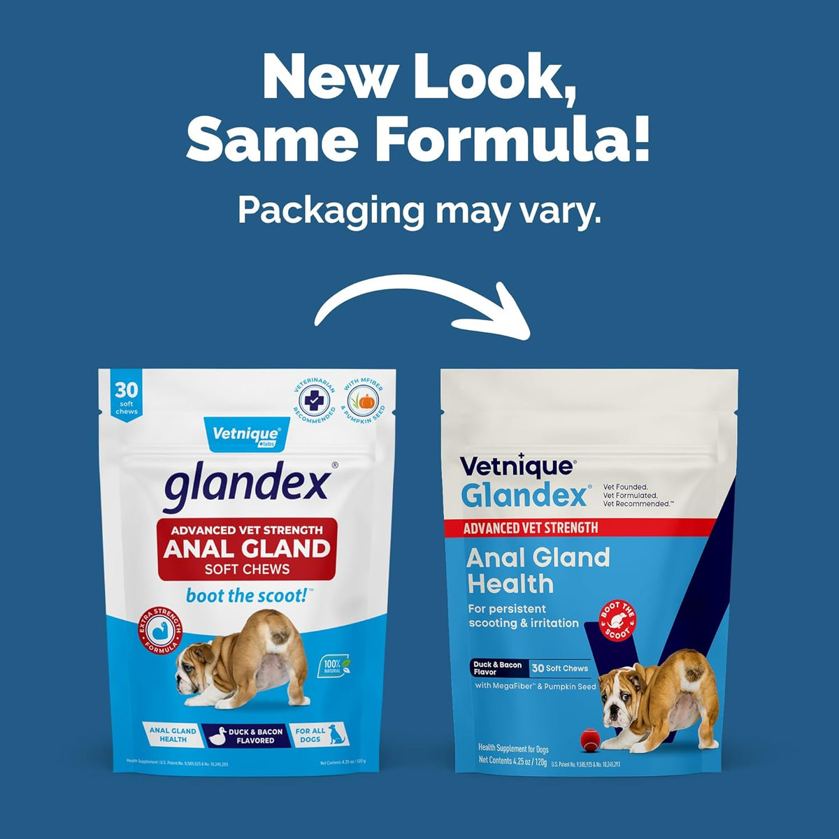 Vetnique Glandex Anal Gland Soft Chew Treats with Pumpkin for Dogs Digestive Enzymes, Probiotics